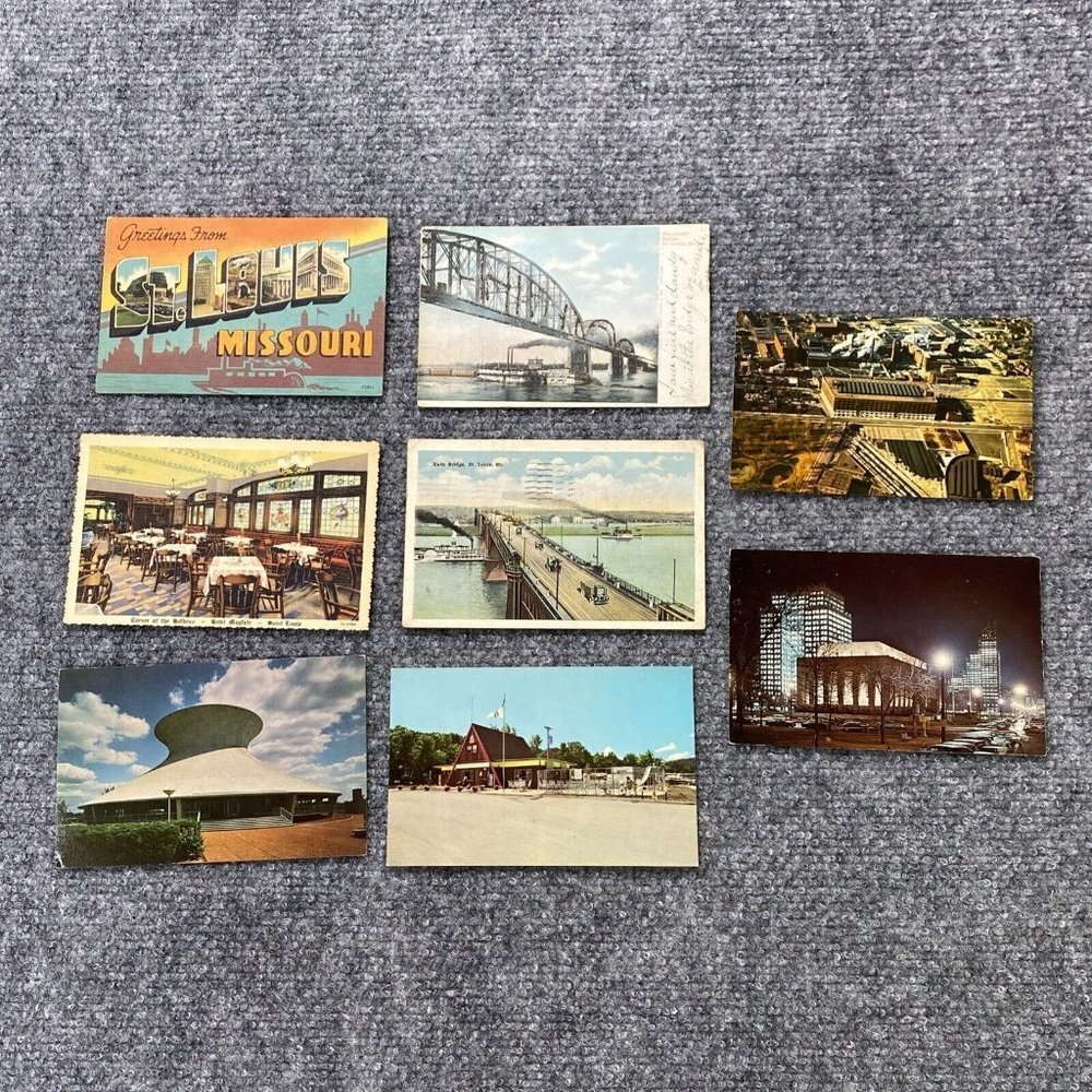Vintage‎ St Louis MO Postcard Lot Of 8 Anheuser Busch Koa Planetarium 1906-1967
